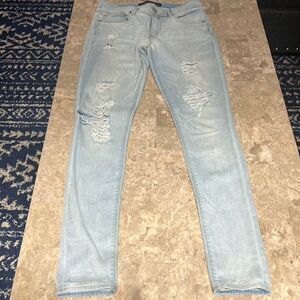 Express Jeans Light Colored Ripped Skinny Size 4R extremely soft